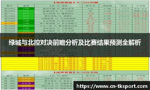 绿城与北控对决前瞻分析及比赛结果预测全解析